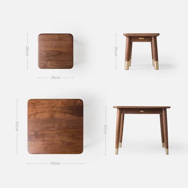 Bộ bàn ghế gỗ cây óc chó cao cấp Xiaomi