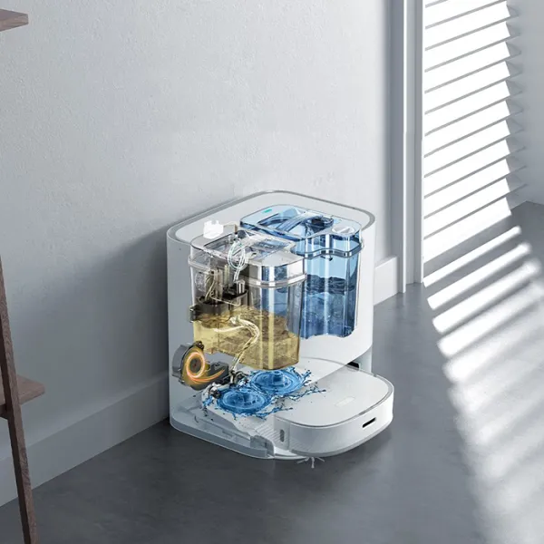 Robot hút bụi lau nhà tự giặt khăn lau Dreame W10